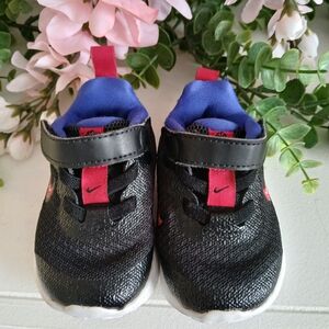 Kids Black andHot Pink Nike Shoes